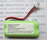 hot new v30145 k1310 x359 two 7 battery pack cordless phone battery 2 4v 700mah phone batteries with plug