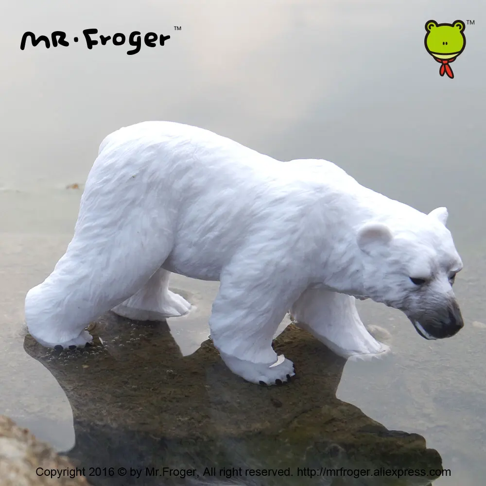 Фото Mr.Froger, модель белого медведя, игрушка, искусственный зоопарк, моделирование, твердые пластиковые ПВХ Куклы, детская научная и образовательн... №2