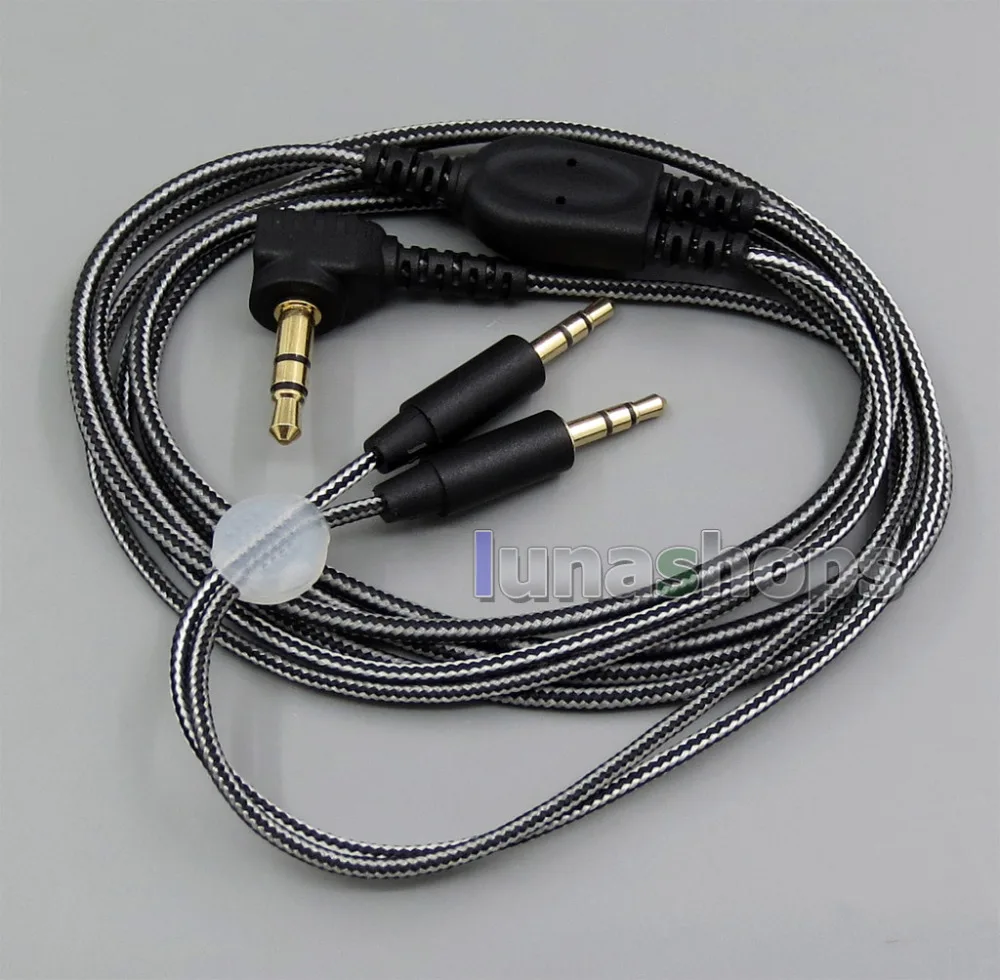 

LN005491 Black And White With Earphone Hook Audio Cable For Sol Republic Master Tracks HD V8 V10 V12 X3