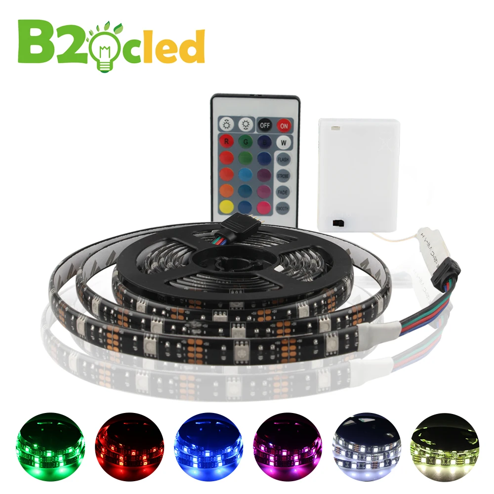 Батарея питание SMD 5050 RGB Светодиодные ленты Водонепроницаемый 1 м 2 DC 12 В RGBW rgbww fita