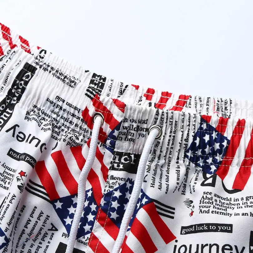 Американский флаг princotton льняные шорты Для мужчин летние мужские бермуды