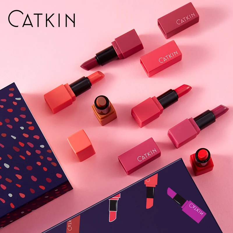 CATKIN Классическая губная палочка в форме сердца для молодых девушек, подарочная упаковка, 1,3 г* 6, серия C01, CE19750, увлажняющая, водонепроницаемая