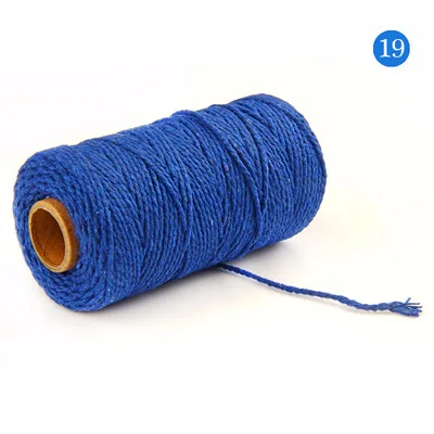 Meetee 1 шт. двуцепочечной хлопчатобумажной веревки DIY Костюмы пакетный браслет ювелирные подарочные коробки шнура Свадебные Новогодние украшения BD220 - Цвет: 19