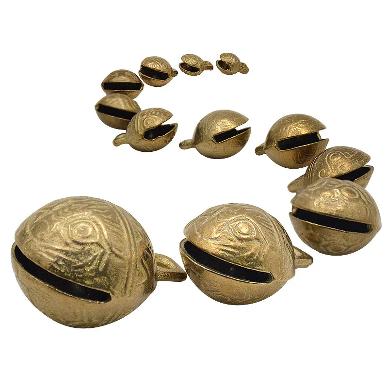 Китайский фэн шуй винтажный Тибетский Латунный Колокольчик крошечная бусина