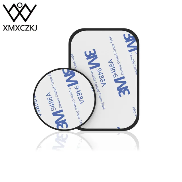 Style2-RectangRound1 XMXCZKJ металлических пластин магнитное автомобильное крепление Замена Наборы с 3 м клей для мобильного телефона магнит держатель аксессуары для ванной комнаты металлическая пластина - Цвет: Style2-RectangRound1