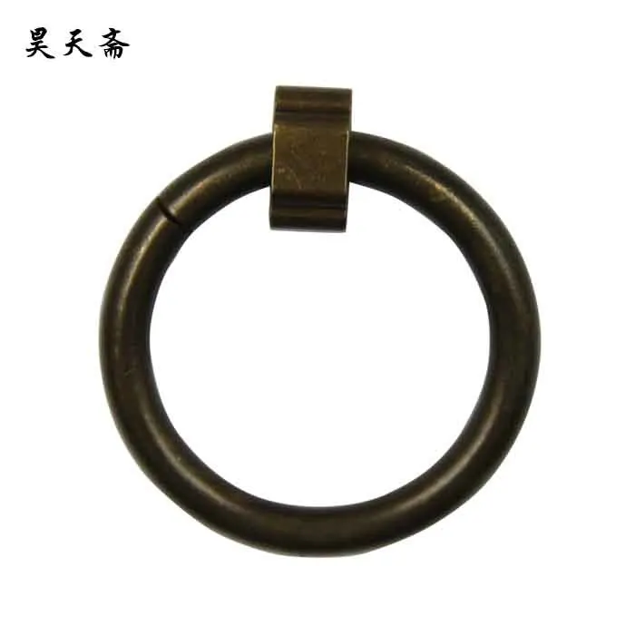 

[Haotian vegetarian] antique door handle Chinese copper small hand-clasping classic buckle handle HTE-226