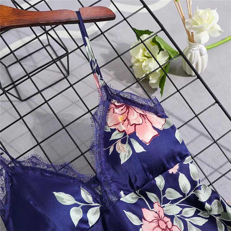 Модное женское сексуальное ночное белье без рукавов с ремешком ночная рубашка из