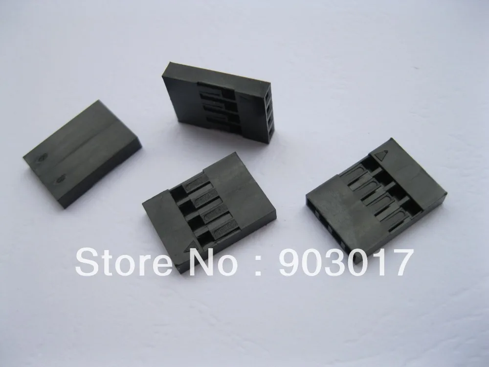 100 шт. соединительный провод женский корпус 4-контактный разъем шаг 2 54 мм черный