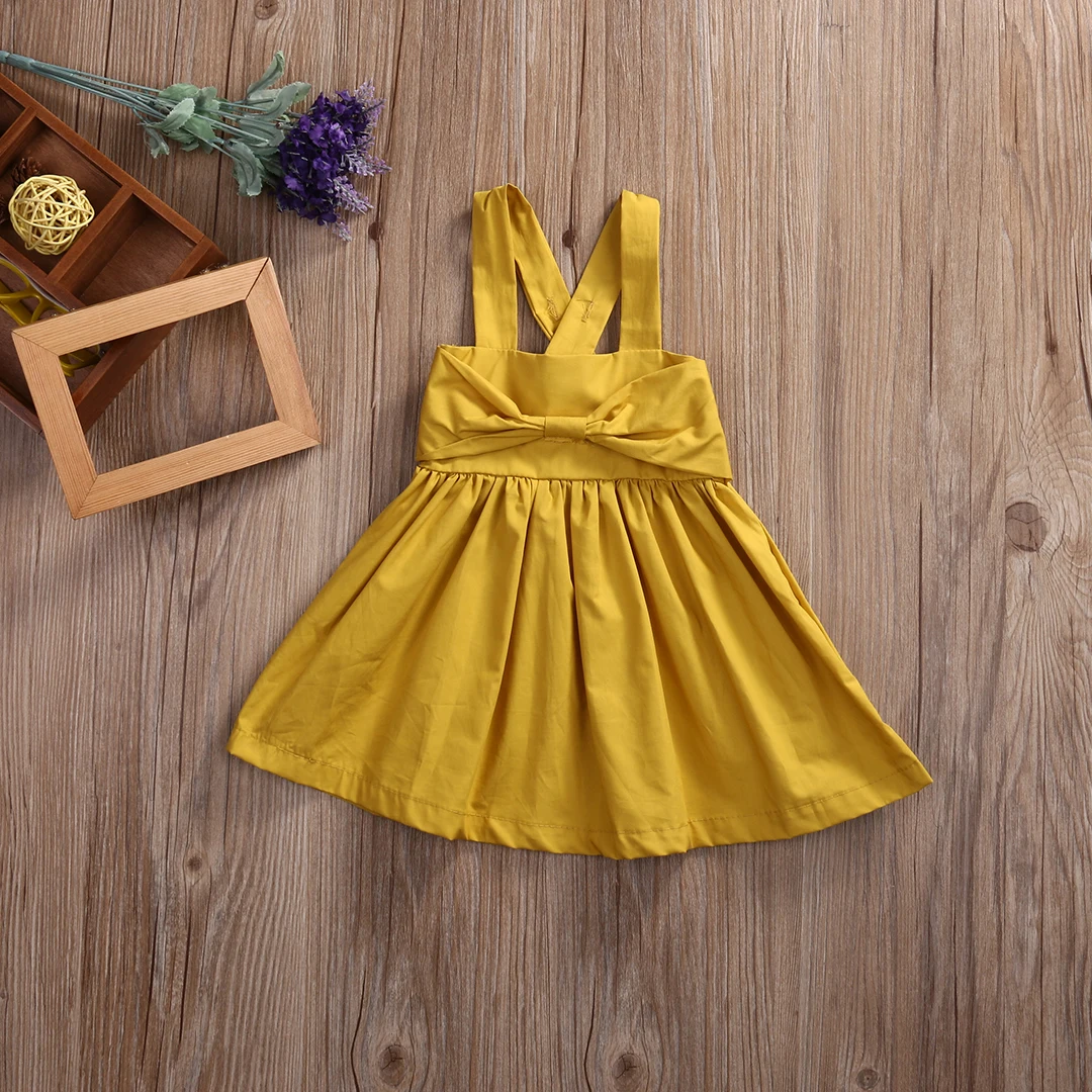 New 2020 Hot Cute Baby Girl Toddler Kid Summer Sleeveless Dresses Bow Dress Outfit | Детская одежда и обувь
