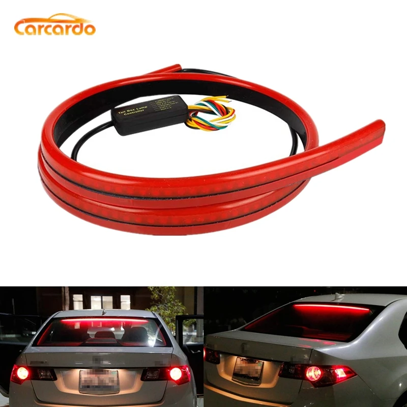 

Carcardo Car LED Additional Brake Light Strip Rear Tail Warning Light Car Third Brake Light High Mount Stop Lamp