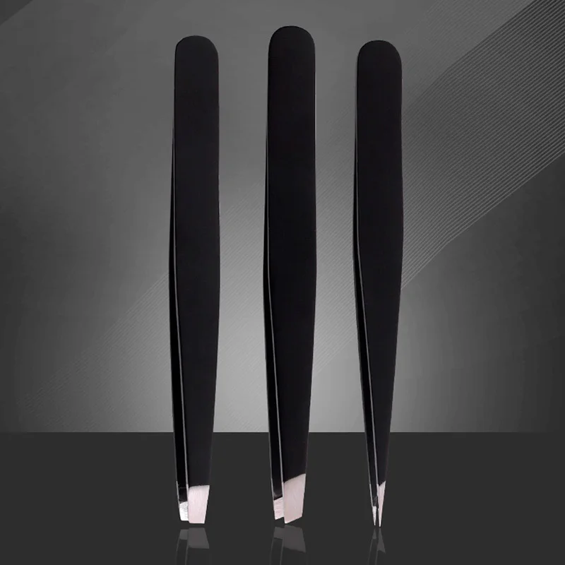 3 Pcs/Set Eyebrow Tweezers Stainless Steel Point Tip/Slant Tip/Flat Tip Hair Remover Tools Kit CD88 | Красота и здоровье