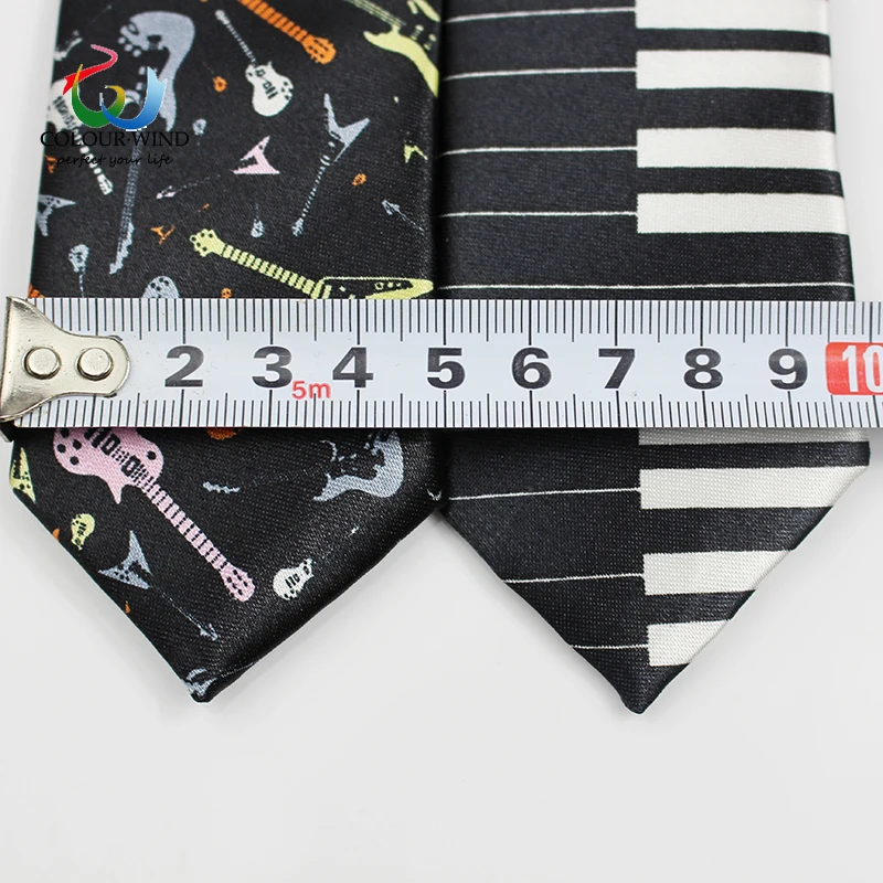 Мужской галстук из полиэстера Модный Узкий для музыки концертов пианино нот