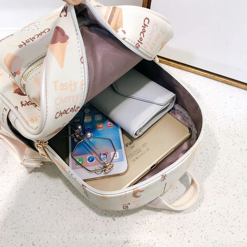 Рюкзаки с граффити для женщин из искусственной кожи Back Pack Дамский модный дорожный рюкзак для школьников-подростков девочек высокого качества