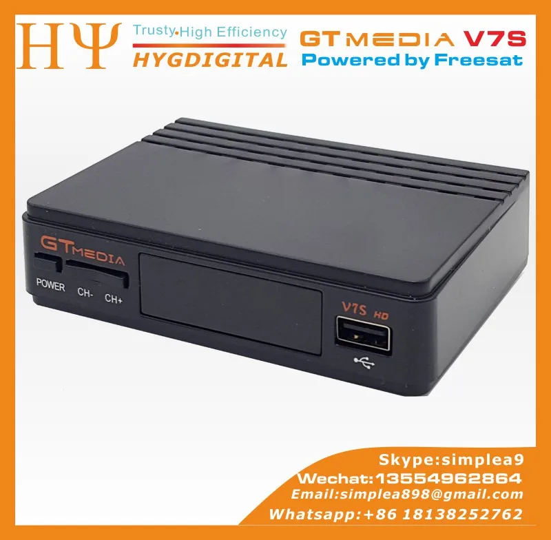 2 шт. GTMEDIA V7S HD Freesat V7S HD+ USB wifi DVB-S2 поддержка cam necamd powervu youtube спутниковый ресивер freesat v7S GTMEDIA