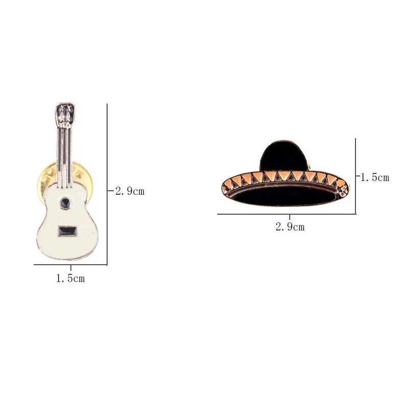 2 шт./компл. креативная брошь для гитары и керамики джинсовая куртка булавка