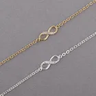 Kinitial Горячая Бесконечность номер 8 браслет цепочка CZ Бесконечность Браслеты для женщин мужчин браслеты дружбы богемные Шарм ювелирные изделия