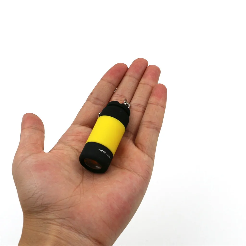 Мини светодиодный светильник USB Перезаряжаемые вспышка лампа брелок Карманный