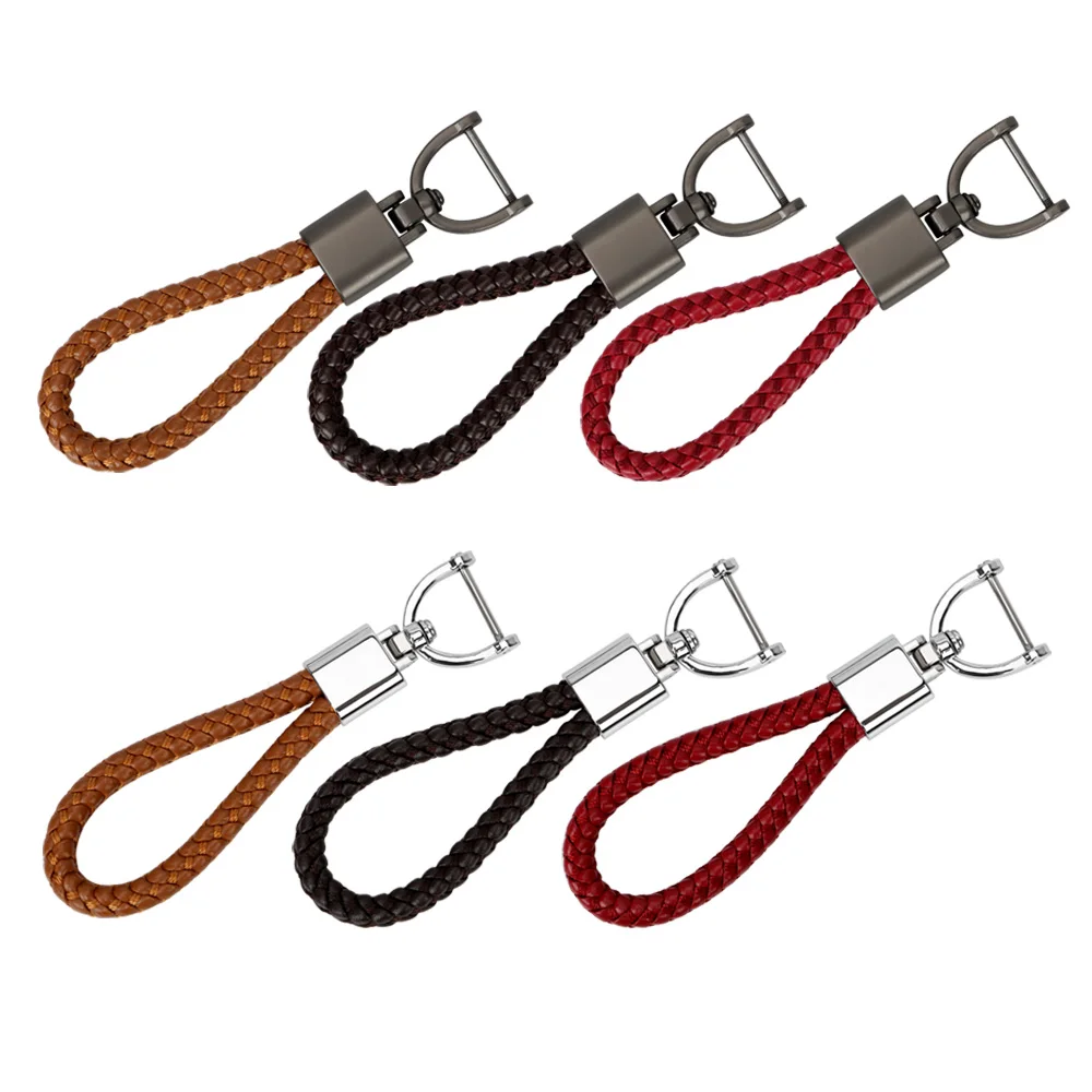 Автомобильный брелок LEEPEE кожаный ручной металлический для BMW NISSAN VW Honda Kia Citroen Toyota