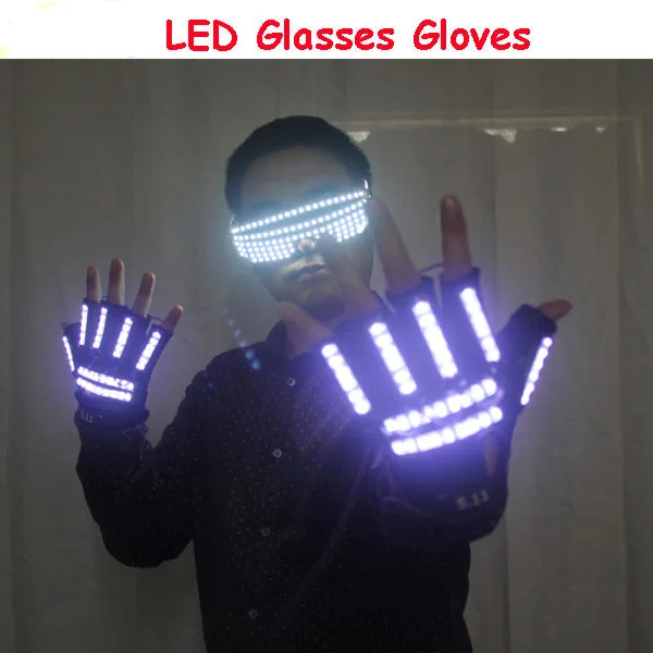 

LED Light Emitting Costumes LED Luminous Glasses Gloves Stage Props For Children Birthday Gift