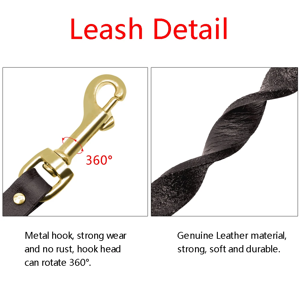 Шлейка-поводок для собак питбуля комплект из натуральной кожи не тянется Сбруя