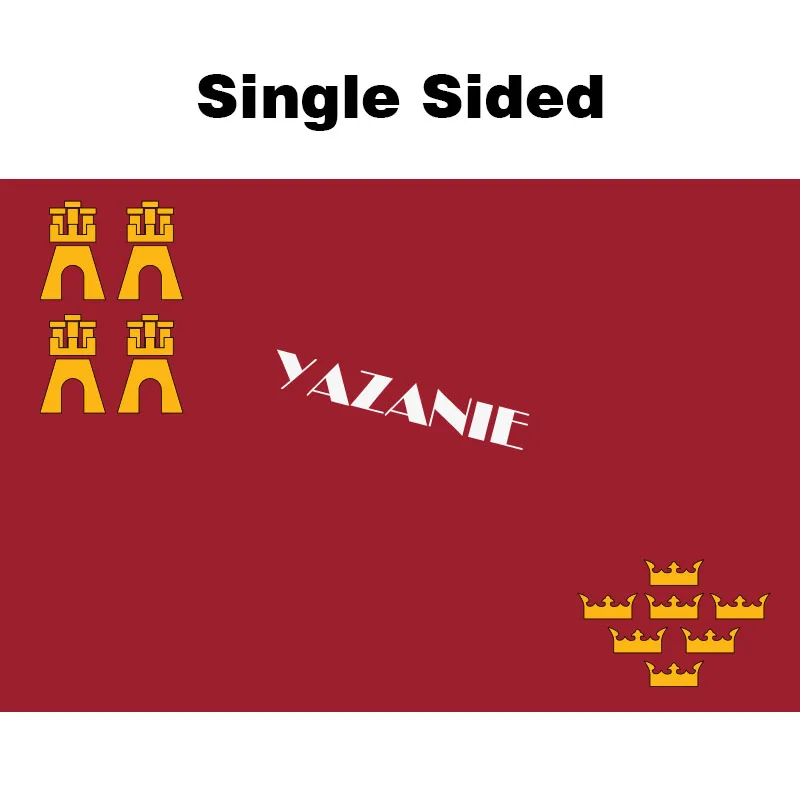 Single Sided YAZANIE двухсторонние испанские Андалусия Канарские острова Кастилия и Леон Мурсия Наварра Валенсия испанские флаги и баннеры - Цвет: Single Sided