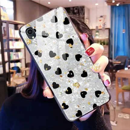 A19 Чехол для Vivo Y91C ЧЕХОЛ ДЛЯ VIVO Y91C чехол 6,22 мультфильм стекло жесткий задняя крышка чехол для телефона для VIVO Y91C VIVOY91 Y 91 Y91 91C VIVOY91C - Цвет: A19