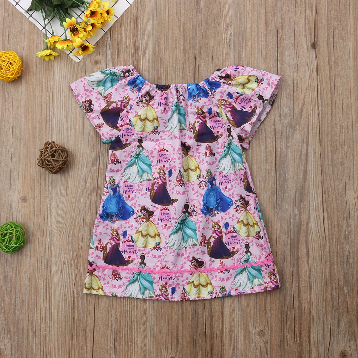 Princess Children Girls Cartoon Dress A-line Bow Formal Pageant Party Dresses Clothes | Детская одежда и обувь