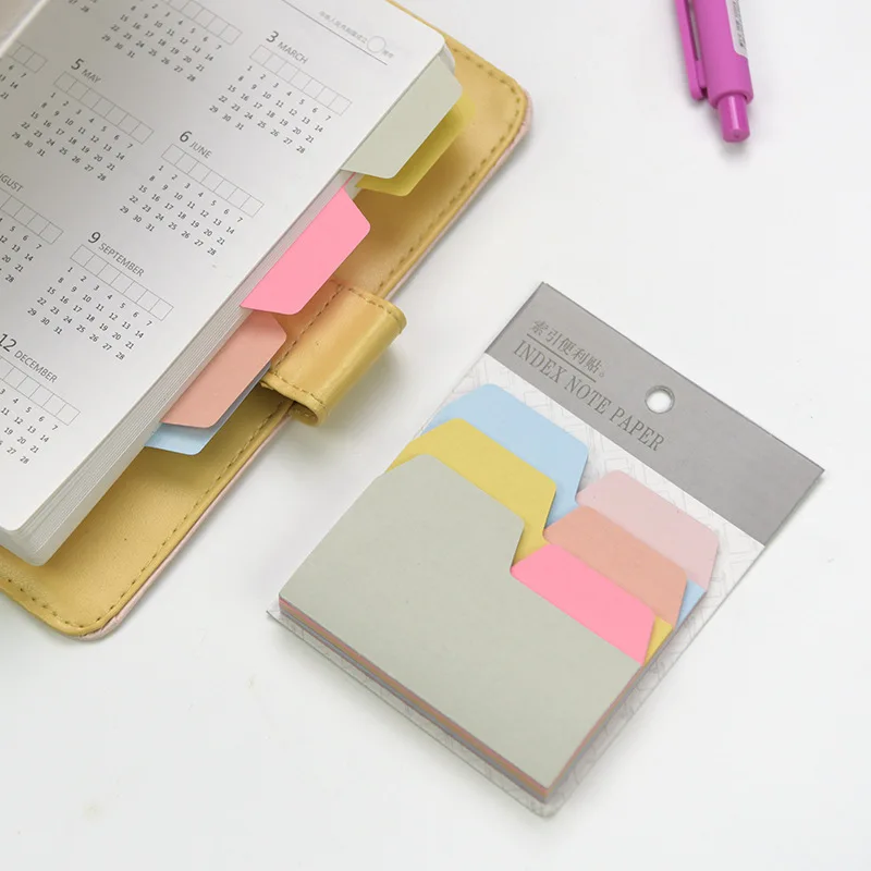 

Mini Index Note Paper 6 Color Sticky Memo Pad Label Tag for File Fax Planner Agenda Diary Book Marker Office School A6188