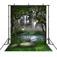 forest castle lake fairy tales photography backdrops vinyl cloth backgrounds for photo studio children baby shower photophone