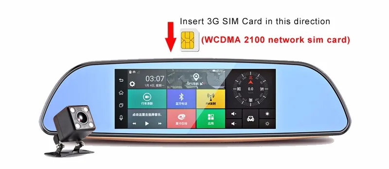 Зеркало заднего вида автомобиля DVR " ips 3g Android 5,0 gps навигация 1080 P видео камера рекордер WiFi Bluetooth Автомобильный детектор черный ящик