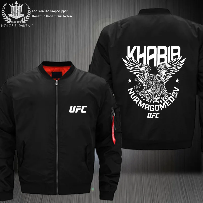 Мужская куртка UFC утолщенная бомбер с принтом костюм летного костюма