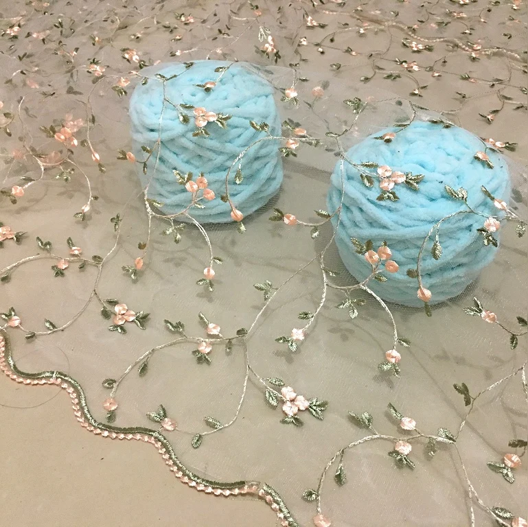 2018 Новая Мода Цветочная вышитая кружевная ткань чистая пряжа 3D для женского