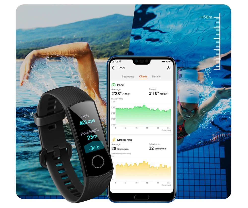 huawei Honor Band 4 смарт-браслет 0,95 ''Цвет активно-матричные осид, с сенсорным экраном, Плавание осанки обнаружит устройство для отслеживания сердцебиения во время сна оснастки