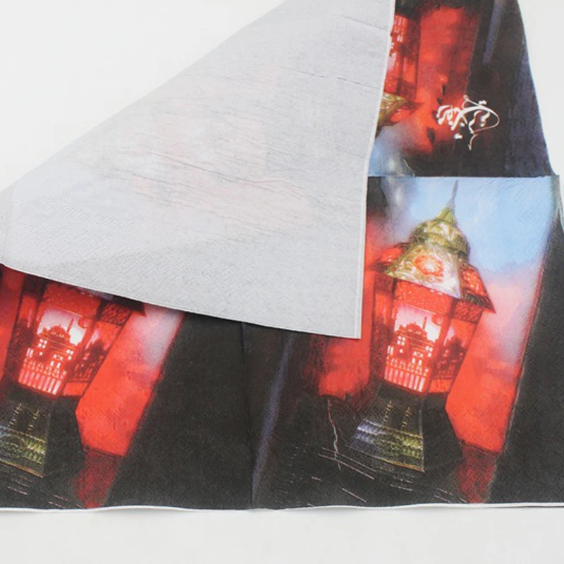 100 шт арабский ислам красный масляный бумажный светильник одноразовые салфетки