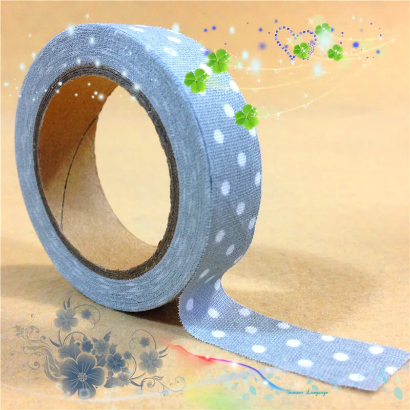 1 шт. DIY Милая тканевая лента Kawaii Dot декоративная клейкая Лента Скрапбукинг ткань