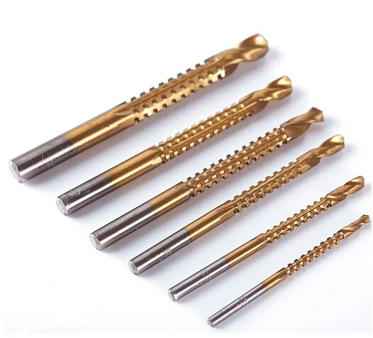 Набор сверл и пил из быстрорежущей стали с титановым покрытием 6 шт. 3 мм 4 5 8 |
