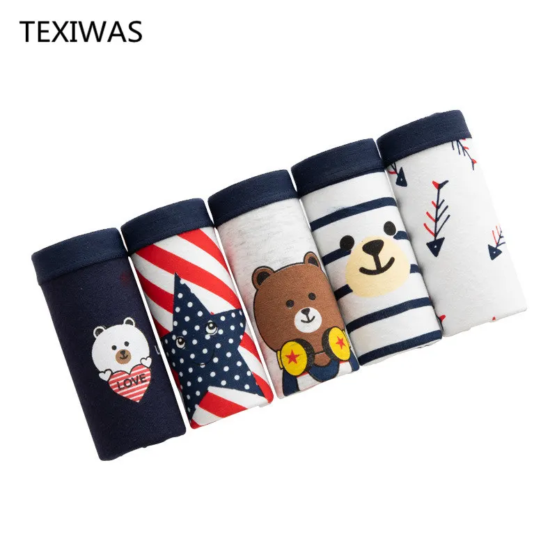 3 шт./Лот женские хлопковые трусы с принтом в виде букв | Женская одежда