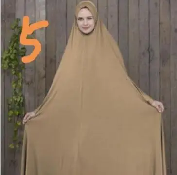 5camel Новинка, большой размер, длинный рукав, хиджаб, Женская молитвенная одежда(145~ 160 см), белый, черный, кофейный, верблюжий, розовый, синий, фиолетовый, коричневый, зеленый - Цвет: 5camel
