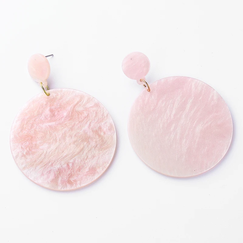 2020 корейские цветные Серьги-капельки из ацетата для женщин геометрические