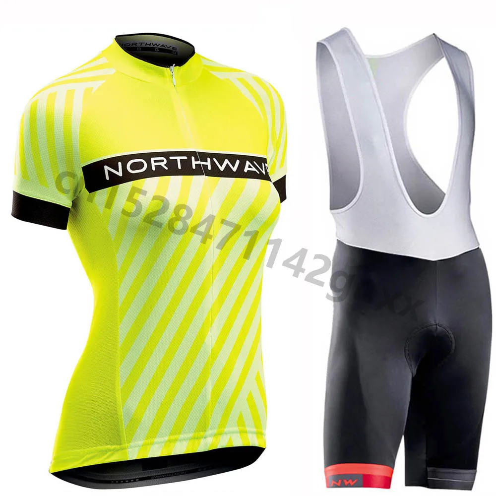Новинка, бренд Northwave NW, велосипедная майка pro team, Женский комплект с коротким рукавом, дышащий, mtb, велосипед, нагрудник, шорты, Майо, ropa ciclismo mujer - Цвет: 5