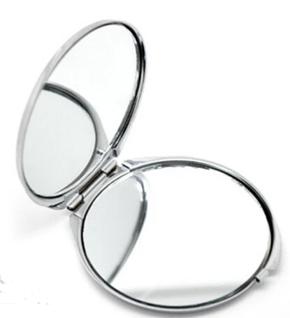 1 шт. компактное металлическое косметическое зеркало 60 мм|mirror women|silver brasilver mirror