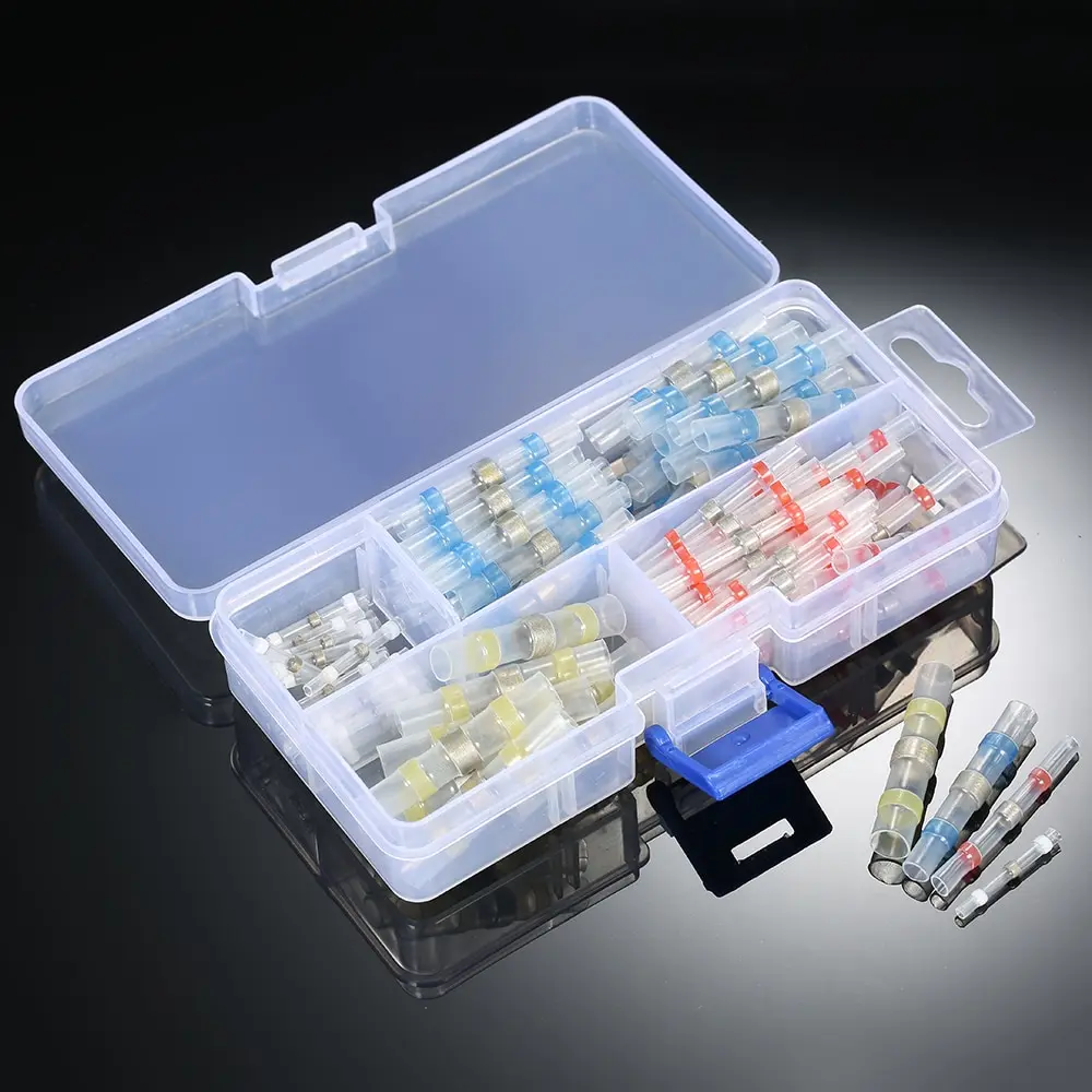 100 шт. термоусадочный стыковый соединитель клемма припоя уплотнение провода