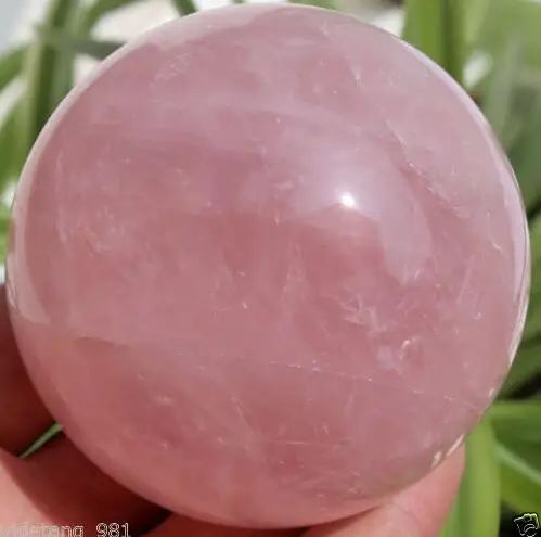 

8-10cm high quality 100% natural rose quartz crystal ball healing as gift