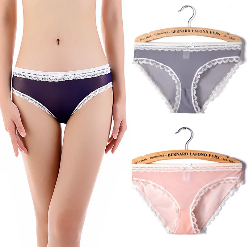 Кружева плюс Размеры Для женщин трусы Sexy никаких следов дамы бесшовные трусики