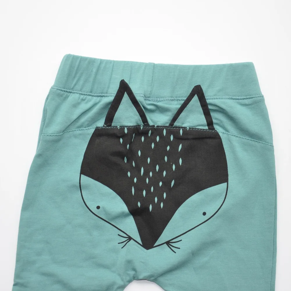 Детские Девушки Летние Брюки Полоса Лиса Мультфильм Хлопок Малышей Младенческой