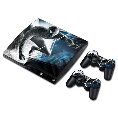 0370 Марвел Человек-паук Кожа Наклейка для PS3 Slim playstation 3 консоли и контроллеры для PS3 скины наклейки Винил - Цвет: 0370