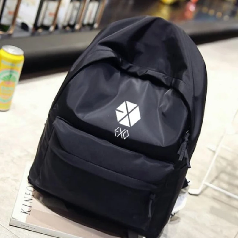 Mainlead Kpop группа Exo Холщовая Сумка студенческий рюкзак розовый черный темно синий| |
