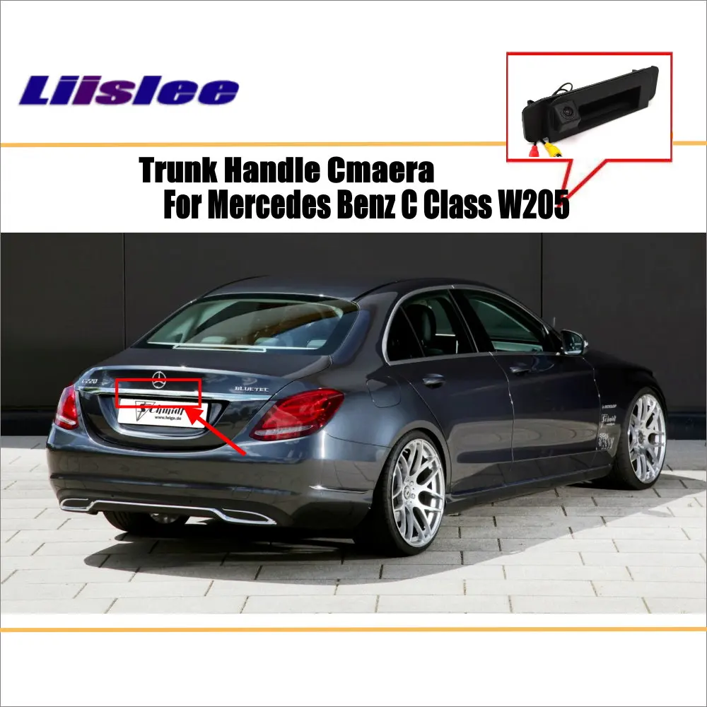 Камера заднего вида для Mercedes Benz C Class W205/камера заднего вида/HD CCD RCA NTST PAL/ручка багажника OEM