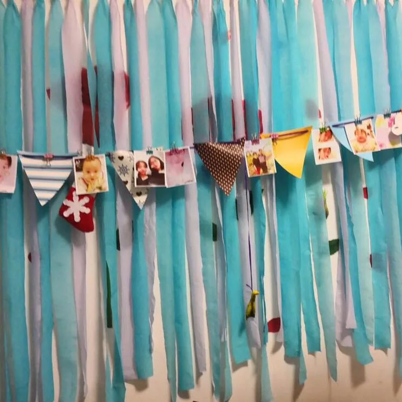 10 м/шт. вечерние длинные узкие ленты из крепированной бумаги DIY бумажные гирлянды фоны для свадьбы День рождения Вечеринка Детский душ фестиваль украшения