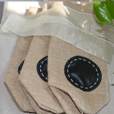 Мешковина бутылки вина Подарочная упаковка пакет из 3 шампанское вино слепой